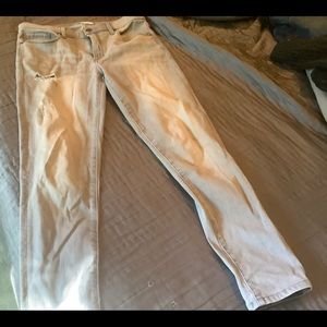 Banana Republic light gray jeans.